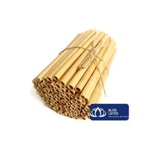 [BEST SELLER] Pailles en bambou Blue Lotus - Réutilisables, jetables, écologiques pour le service de jus, la présentation de boissons, l'utilisation dans la restauration - Product Image 1