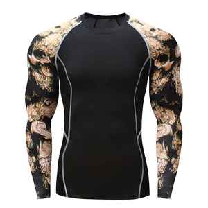 เสื้อรัดกล้ามเนื้อ MMA คุณภาพสูง ขายส่ง พิมพ์ลายตามสั่ง ระบายอากาศได้ดี ผลิตจากโพลีเอสเตอร์และไนลอน สำหรับผู้ใหญ่ ทั้งชายและหญิง เหมาะสำหรับกีฬายิวยิตสู MMA และ BJJ - Product Image 3