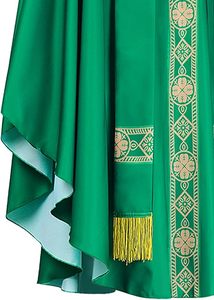 Custom Made Priest Chasuble White Color Embroidery Ethnic Christian Cassocks Vintage Pastor Celebrant Gown Tunic Vestments - Product Image 4