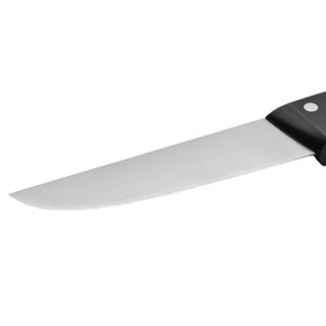 Couteaux de boucher professionnels à manche noir avec lame large argentée, triple rivet et protège-doigts pour la découpe de viande et la préparation alimentaire - Product Image 6