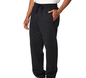 Pantalon de survêtement gris pour homme à taille élastique avec poches latérales, décontracté, tricoté, mi-lourd, respirant, pour l'automne - Product Image 3