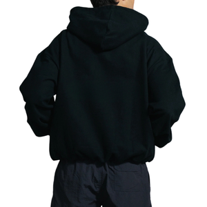 Sudadera con Capucha de Punto Sólido para Hombre Tallas Grandes, Mezcla de Algodón, Estilo Casual Urbano, Logotipo Frontal, OEM ODM, Venta al por Mayor - Product Image 3