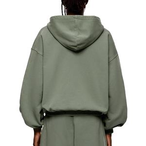 Sudaderas con Capucha Extra Grandes Personalizadas con Cierre, Logotipo Frontal Bordado Personalizado, Proveedor de Etiqueta Privada OEM ODM al por Mayor, Sudaderas de Moda Urbana - Product Image 3