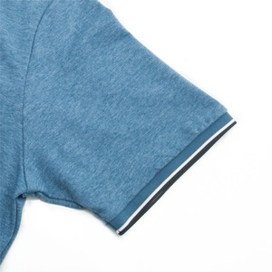 Polo en coton tricoté respirant avec logo brodé personnalisé, taille plus pour homme - Product Image 3