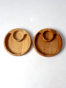 <b>Wooden</b> snack tray for serving food and drink round platter pizza breakfast food bar home kitchen decor wedding gifts restaurant - Product Image 6
