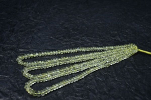 Cuentas Sueltas de Cuarzo Limón Natural AAA, Facetadas en Forma de Rondelle, para la Fabricación de Joyas, Venta al Por Mayor, Origen India - Product Image 2