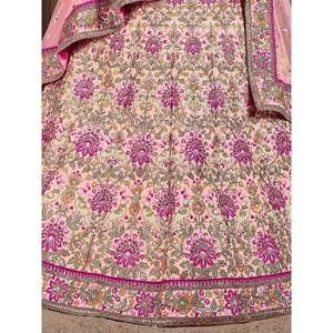 Arresting Pastel Pink Colored Bridal Wear Diseñador Bordado Lehenga choli - Product Image 1