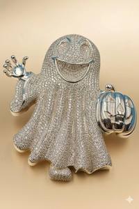 Colgante Personalizado de Moissanita Fantasma, Pasa el Test de Diamantes, Plata de Ley 925, Chapado en Oro Blanco de 14K, Regalo de Halloween, Joyería Hip Hop - Product Image 5