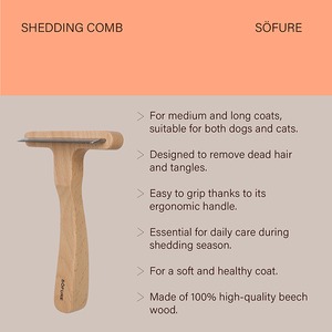Peine de madera de haya Sofure L para la eliminación de pelo de perros y gatos, fabricado en España, de alta calidad, del principal exportador, en venta. - Product Image 4