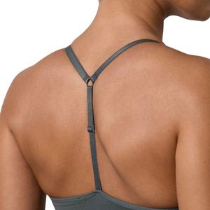 Women's Dark Sage Green Strappy Back Sports <b>Bra</b> Medium Support <b>Stretch</b> Fitness Gym Training Activewear <b>Bra</b> Apparel Wear - Product Image 6