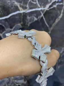 High Quality 925 Sterling <b>Silver</b> VVS1 Moissanite Diamond Flower <b>Charm</b> Exquisite Classic Lucky Unisex <b>Charm</b> <b>Bracelet</b> Jewelry Gift - Product Image 5