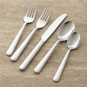 Reusable Cutlery Silver Mirror Polished Simplicity Modern Handle Cutlery Stainless Steel Knife Fork Cutlery - Product Image 2