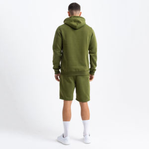 Custom Streetwear <b>Hoodie</b> and <b>Shorts</b> Set Men's Full <b>Sleeve</b> Cotton Fleece Loose Fit Two Piece Winter Wear OEM - Product Image 1