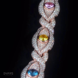 Pulsera de Lujo con Ojos de Serpiente VVS de Moissanita de Colores, Joyería Hip Hop, Amuleto de la Suerte, Plata de Ley 925 - Product Image 6