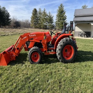 Tracteur compact agricole Kubota diesel 4x4 d'occasion avec chargeur et pelle rétrocaveuse, mini-tracteur utilitaire efficace pour l'agriculture intelligente - Product Image 5