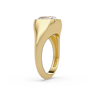 Modern Bezel Set Asscher Cut Lab Grown Diamond 2.00ct IGI Certified 14K Gold Wedding Solitaire <b>Ring</b> Wholesale Jewelry Unisex - Product Image 3