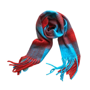 Bufanda Larga con Bloques de Color para Mujer, Aislamiento Térmico, Cálida para Invierno, Estilo Clásico, 100% Acrílico, Tejida - Product Image 1