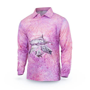 Polo de pêche unisexe personnalisé de haute qualité, 100% polyester, UPF 50, respirant, imprimé, manches courtes - Product Image 4