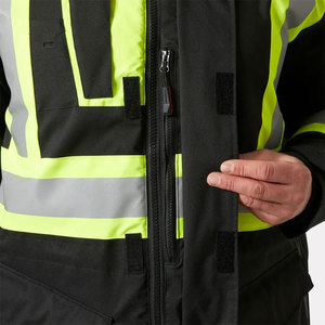 Veste de sécurité réfléchissante haute visibilité pour l'hiver, imperméable, manches longues, vêtements de travail haute visibilité, manteaux de sécurité longs pour la construction - Product Image 6