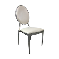 Location de meubles en fer moderne pour banquet, fête, événement, mariage, hôtel doré fantaisie, chaise de salle à manger empilable à dossier rond à prix bon marché