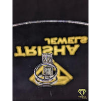 Anillo de Compromiso en Oro Rosa con Diamante Moissanita Radiante VVS, Joyería Fina de Lujo con Incrustaciones de Diamantes, Certificado IGI por Trisha Jewels