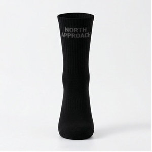 North Approach Crew <b>Socks</b> <b>Black</b> Breathable Knitted Adult Casual Daily Wear - Product Image 1
