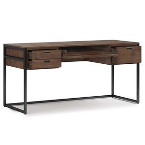 Richmond rustico naturale invecchiato marrone scrivania elegante e vecchio stile - Product Image 5