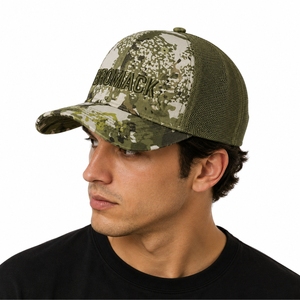 Gorra Trucker Unisex con Patrón de Camuflaje Verde, Diseño de Visera Curva Bordada en la Parte Delantera, Cierre Trasero Ajustable, Ropa Urbana para Exteriores - Product Image 4