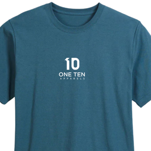 เสื้อยืดคอตตอนรีไซเคิลสำหรับผู้ชาย สีน้ำเงินสเลท รักษ์โลก คุณภาพพรีเมียม คอกลม แขนสั้น สวมใส่สบายๆ ใช้ได้ทุกวัน - Product Image 3
