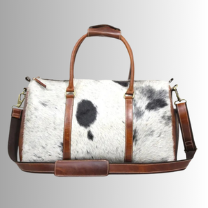 Sac de voyage en cuir véritable de vachette, style vintage, grande capacité, pour week-end, LHDB-0018 - Product Image 6