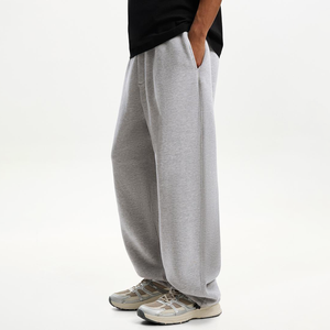<b>Men's</b> Gray Relaxed Fit Sweatpants <b>Lounge</b> & Street Style <b>Pants</b> <b>Men</b>’s Fleece Sweatpants Warm Winter Joggers for Outdoor & Indoor - Product Image 2