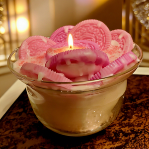 Vela de Postre Artesanal con Forma de Helado de Mango y Arroz Glutinoso, con Cera Aromática Incorporada, Marca Privada - Product Image 1
