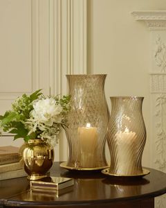 Sophisticated Metal And Glass <b>Hurricane</b> Candle Holder Decorative <b>Lantern</b> For Hotel Resort Restaurant Interior Decoration Display - Product Image 1