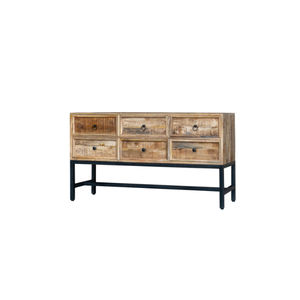 Mesa Consola Tradicional de Madera Maciza con 6 Cajones, Duradera y Fácil de Montar, para Decoración del Hogar, Sala de Estar y Dormitorio - Product Image 2