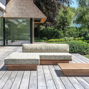 Muebles de Exterior, Juego de Sofás Magnus de Madera de Teca Sólida, Diseño Moderno y Sencillo, Duradero, para Parque, Villa, Hotel, Jardín, Patio, Terraza - Product Image 4