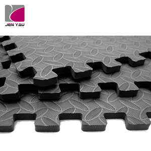 Anti Fatigue Inodore EVA Mousse Gym Carreaux 60x60cm 10mm Feuille Motif CrossFit Box Plancher Noir Gris Bleu - Product Image 4