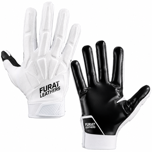 Guantes Deportivos FURAT LEATHERS de Dedo Completo, Negros y Blancos, con Impresión por Sublimación, Absorbentes de Humedad, Antideslizantes, de Silicona, Unisex - Product Image 5