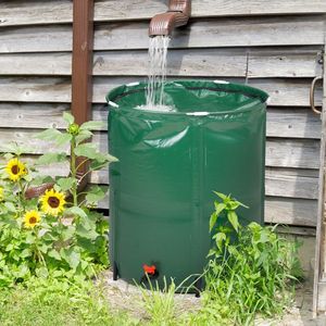 Green 66-Gallon Folding Rain Barrel Water Collector for Garden Supplies - Product Image 5