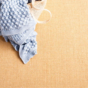 Tapis de couleur unie en sisal et jute Ensemble de tapis en fibre naturelle et blanche - Product Image 3