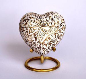Handmade Ceramic Heart Pet <b>Casket</b> Durable Urn <b>for</b> Dogs Luxury Teardrop Shape - Product Image 6