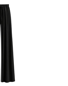 Custom Black Wide Leg Pants Women Casual High Waist <b>Drawstring</b> <b>Trousers</b> Loose Fit Straight Pants Comfortable Lounge Wear Fashion - Product Image 2