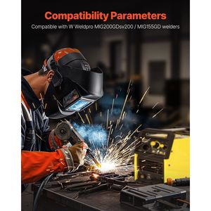 Pistola a bobina da 200 pollici con filo di saldatura da 10 piedi che mira ai fili 0.030 \ "e 0.035 \" - Product Image 2