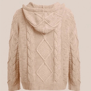 Sweat à capuche vintage personnalisé en tricot, tissu délavé et vieilli, coupe ample, unisexe, streetwear - Product Image 2