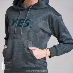 Sweat à capuche unisexe surdimensionné en molleton épais 100% coton avec logo personnalisé brodé en 3D, imprimé sur la poche, style streetwear hiver - Product Image 4