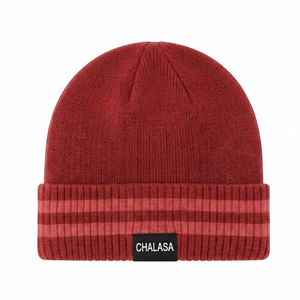 Best Selling 100% <b>Wool</b> Casual Drip Knit Jacquard Custom <b>Beanie</b> for Women & Men with Embroidery Logo - Product Image 2