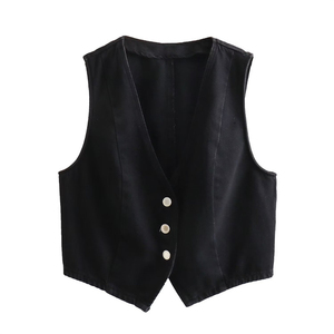 Jupe midi chic d'été pour femme, style double volant, taille haute vintage, décontractée, en jean, taille naturelle, Mujer - Product Image 2