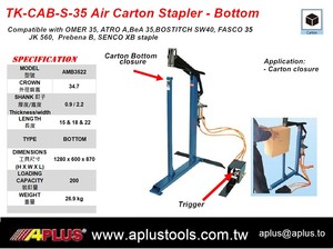 Engrapadora de Cartón Industrial APLUS TK-CAB-S-35 con Control de Pie por Aire en la Parte Inferior - Product Image 2