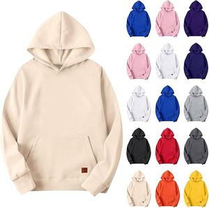 Sweat-shirt à capuche unisexe en tricot tie-dye rose pastel, manches longues, décontracté, doux, chaud, coupe ample, poche kangourou, hiver - Product Image 6