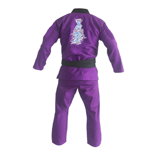 Kimono de BJJ léger, couleur unie, respirant, avec logo frontal, 100% coton, dernier design, fabrication professionnelle - Product Image 2
