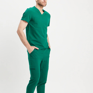 Uniforme Médico Unisex Verde, Cuello en V, Manga Corta, para Enfermería, Hospital, Clínica, Ropa de Trabajo, OEM, ODM - Product Image 5